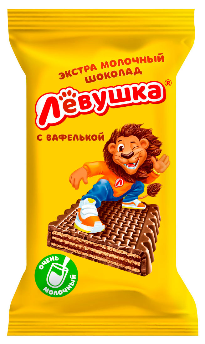 Конфеты Левушка детям шоколад с вафлями, вес
