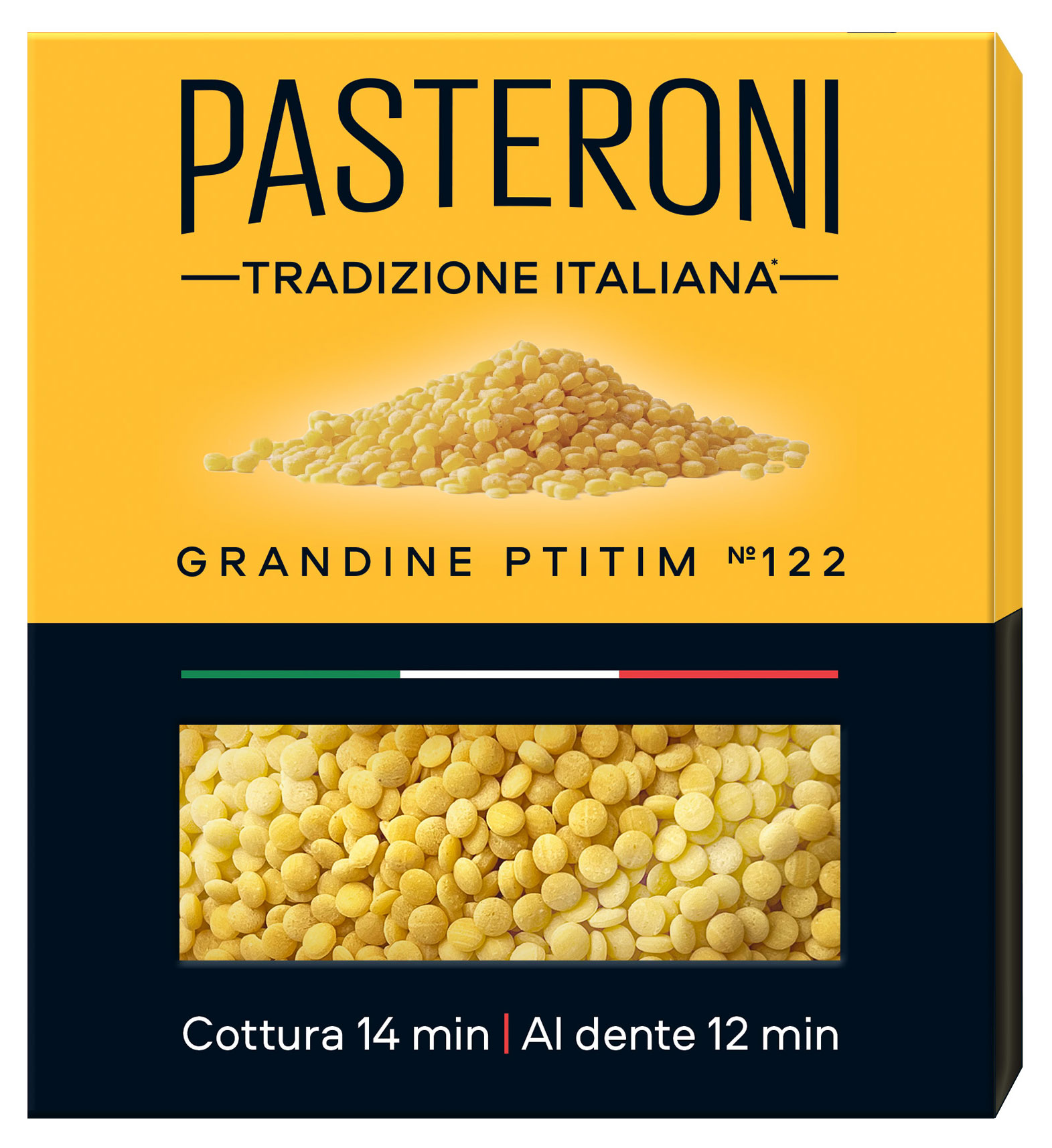 Макаронные изделия Pasteroni Grandine Ptitim 122, 400 г