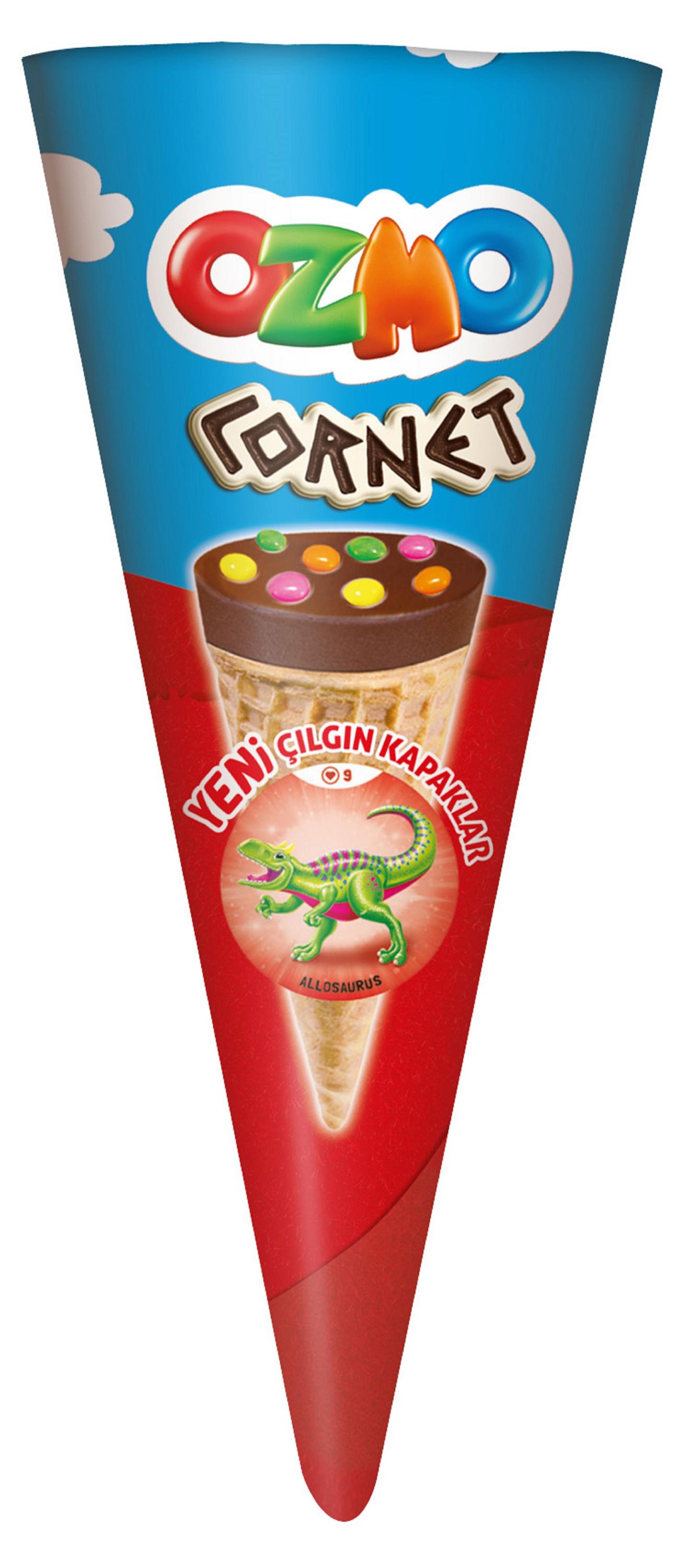 Вафля-рожок Solen Biscolata Ozmo Cornet с кремом, шоколадом и конфетами-драже, 25 г