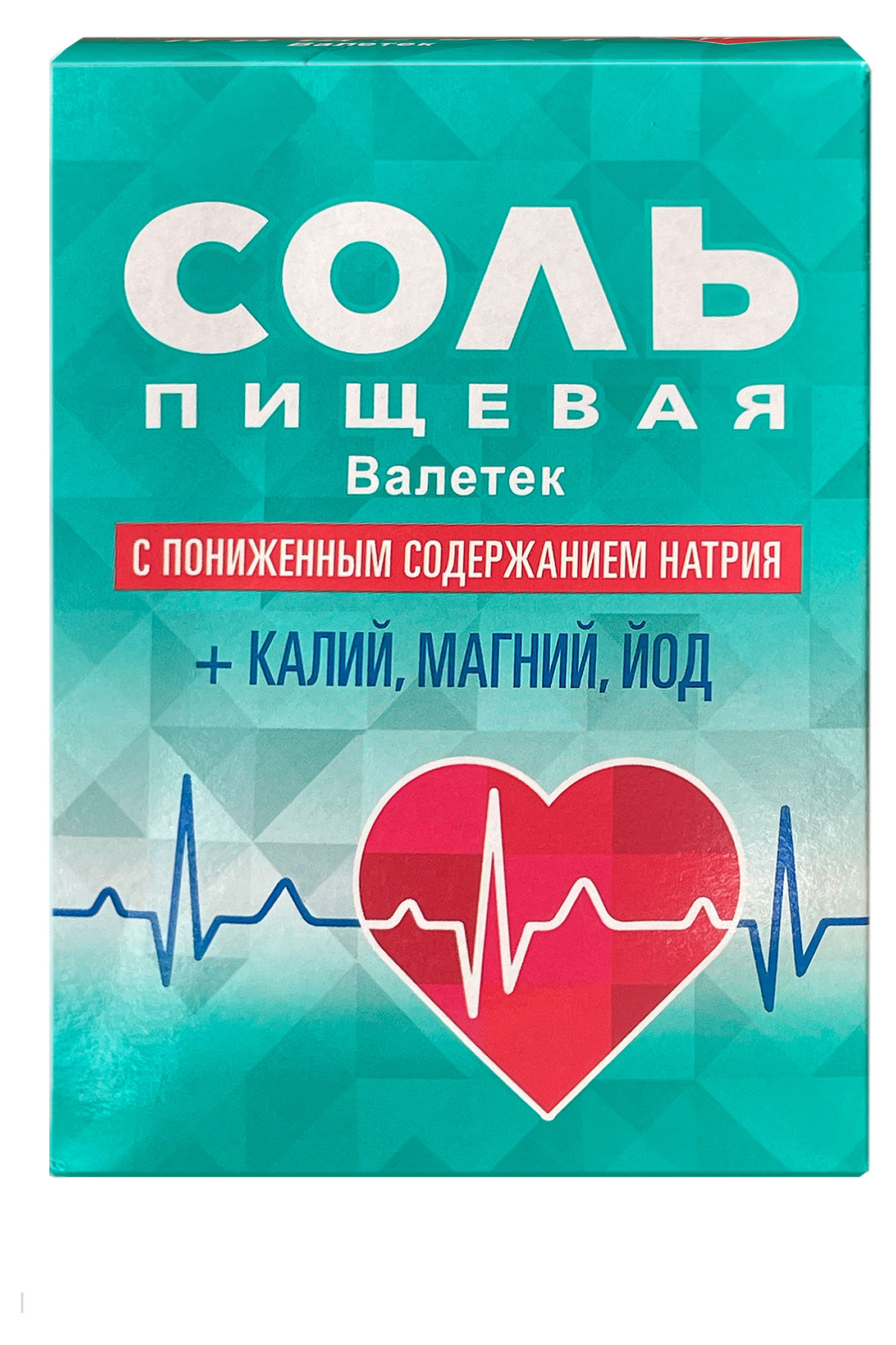 Соль пищевая Валетек с пониженным содержанием натрия + калий магний йод, 350 г