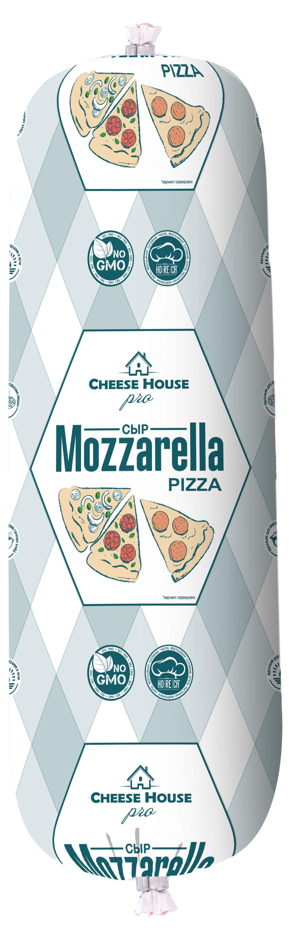 Сыр полутвердый Cheese Hause Моцарелла Пицца 40% БЗМЖ батон, ~ 500 г