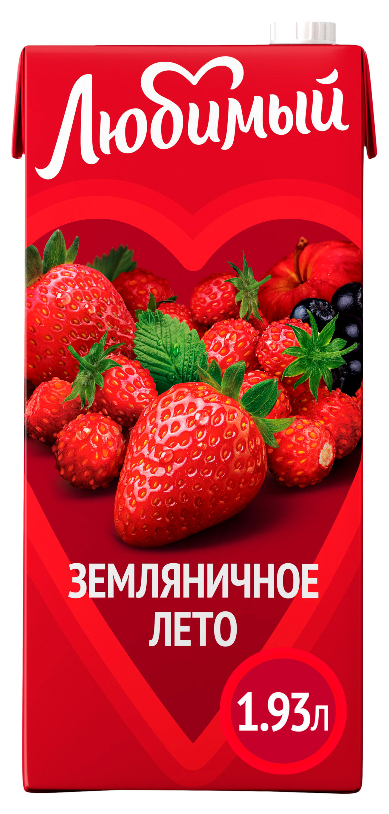 Напиток Любимый яблоко черноплодная рябина клубника земляника, 1,93 л