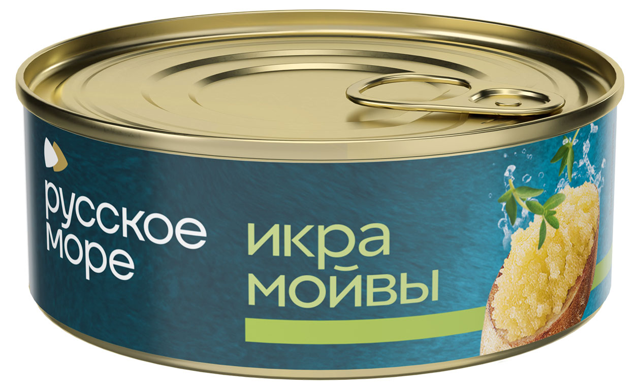 Икра мойвы Русское море деликатесная Люкс Оригинальная, 100 г
