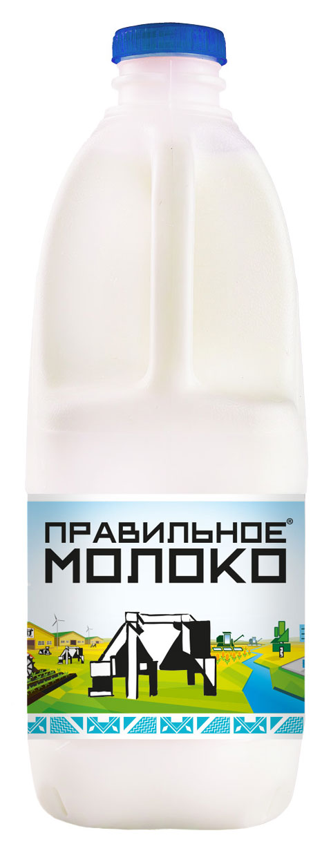 Молоко пастеризованное питьевое Правильное Молоко 1,5% БЗМЖ охлажденное, 2 л