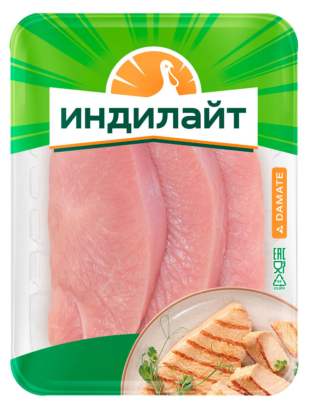 Стейк из грудки индейки Индилайт охлажденный, 525 г