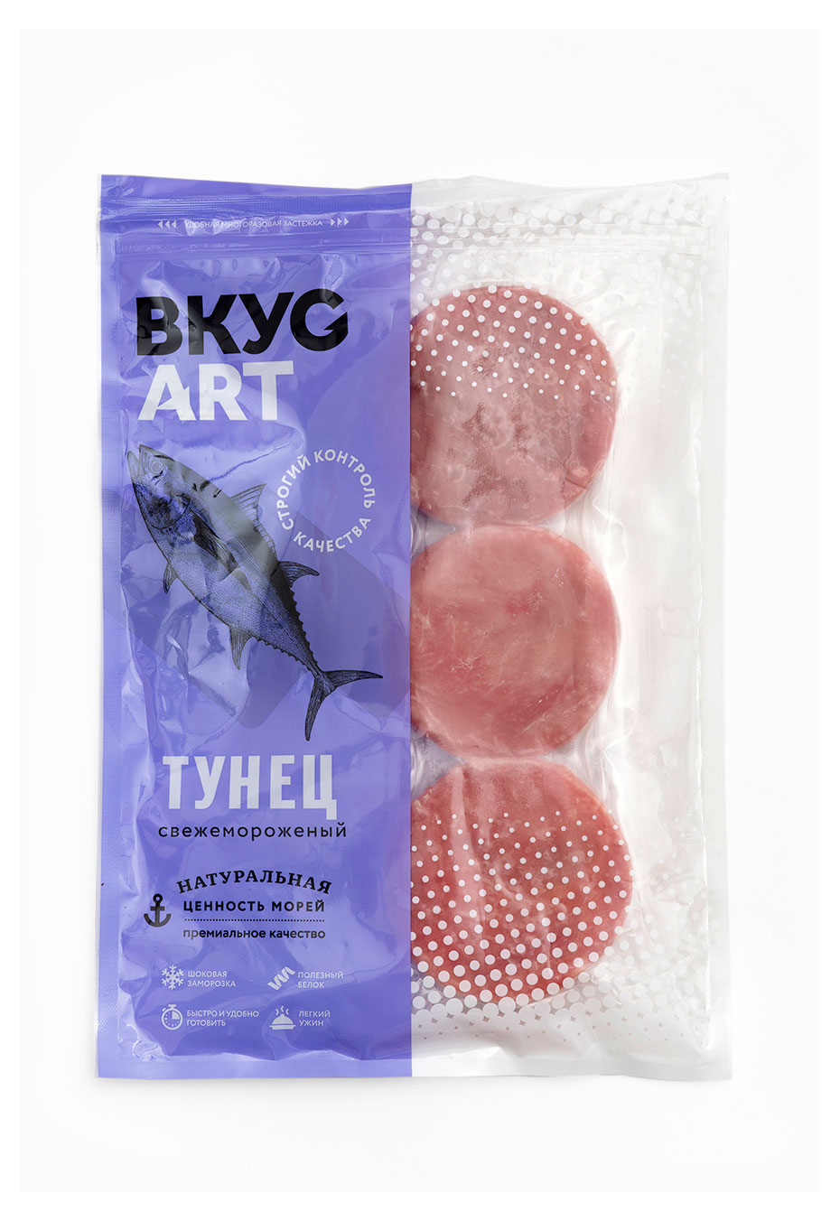 Тунец замороженный Вкус Арт медальоны, 400 г