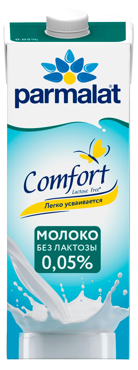Молоко ультрапастеризованное безлактозное питьевое Parmalat нормализованное стерилизованное 0,05% БЗМЖ, 1 л