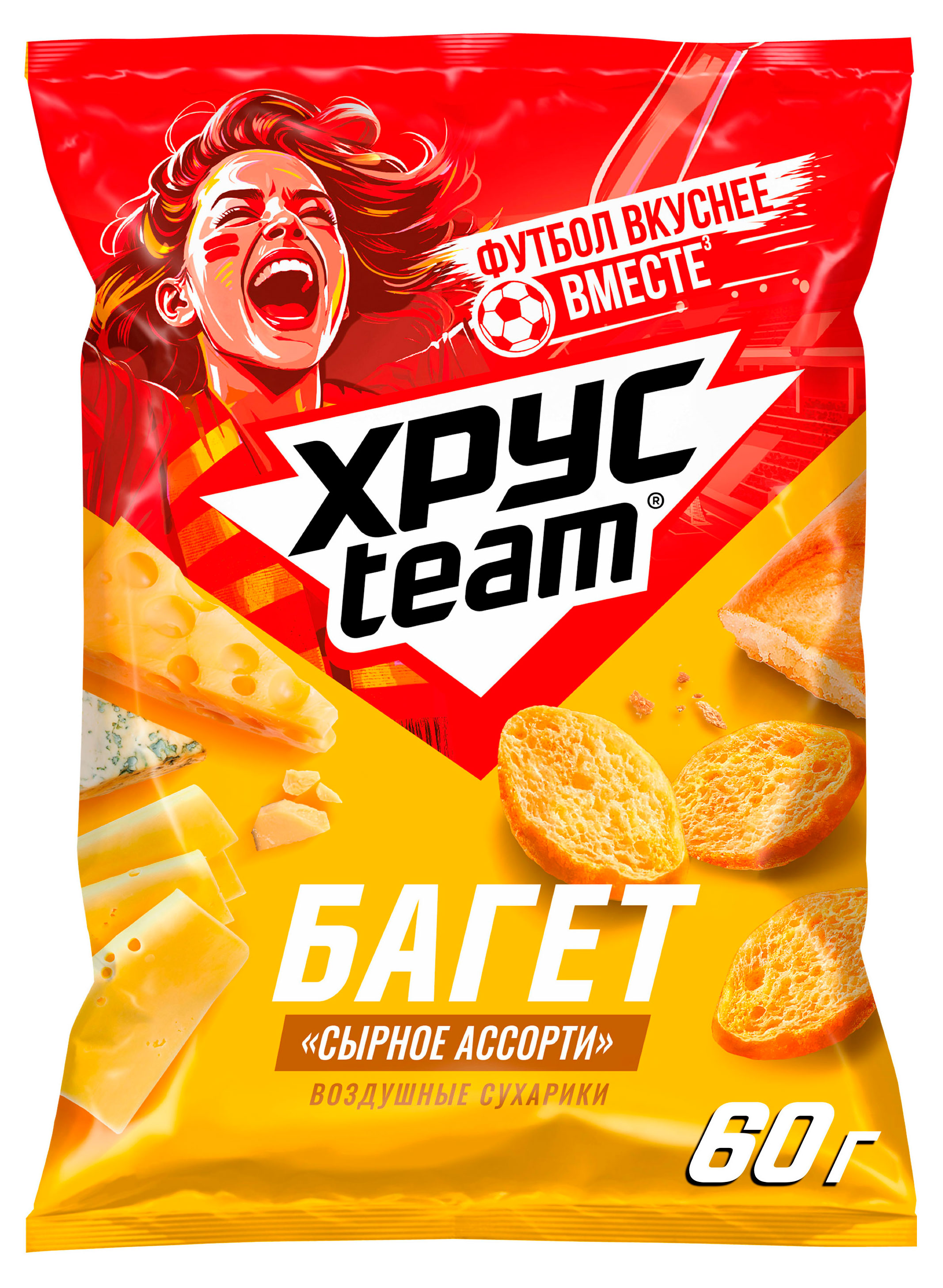 Сухарики Хрусteam Багет Сыр, 60 г