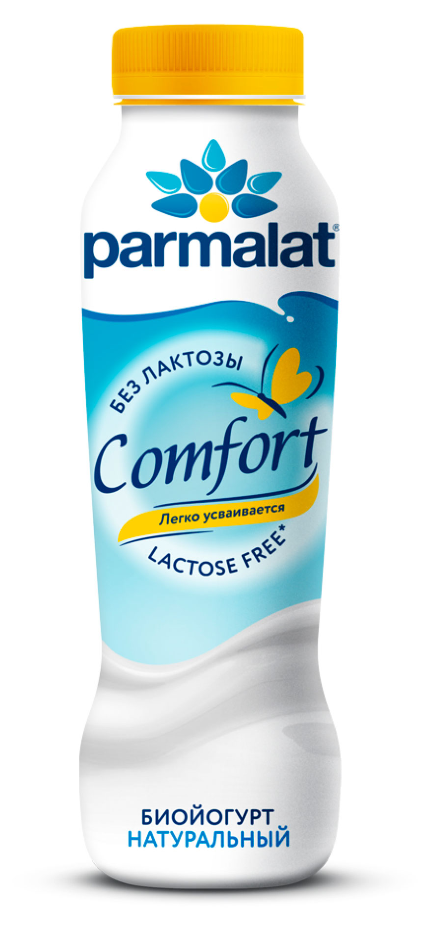 Йогурт питьевой Parmalat Comfort Натуральный безлактозный 1,7% БЗМЖ, 290 г