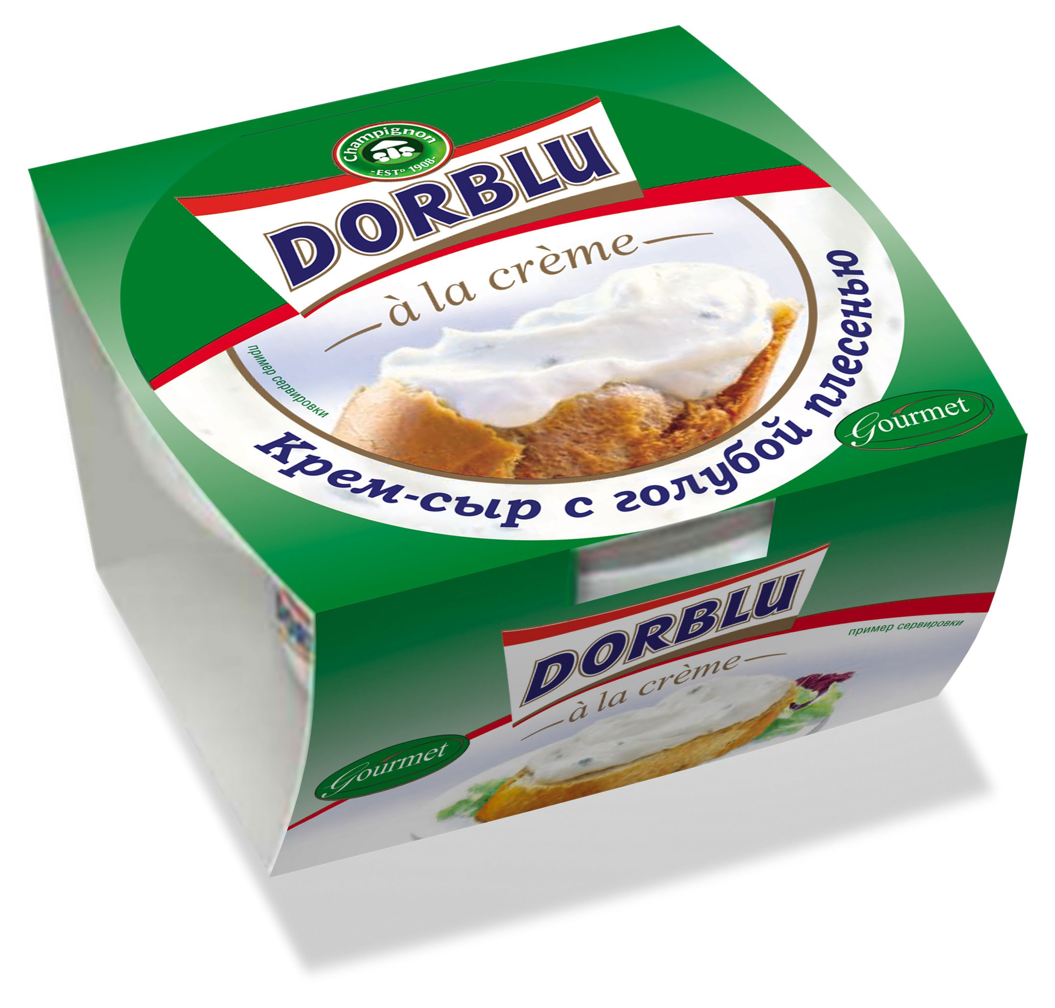 Крем-сыр мягкий сливочный с благородной голубой плесенью Дор Блю Dorblu Gourmet la crme 65% БЗМЖ, 80 г
