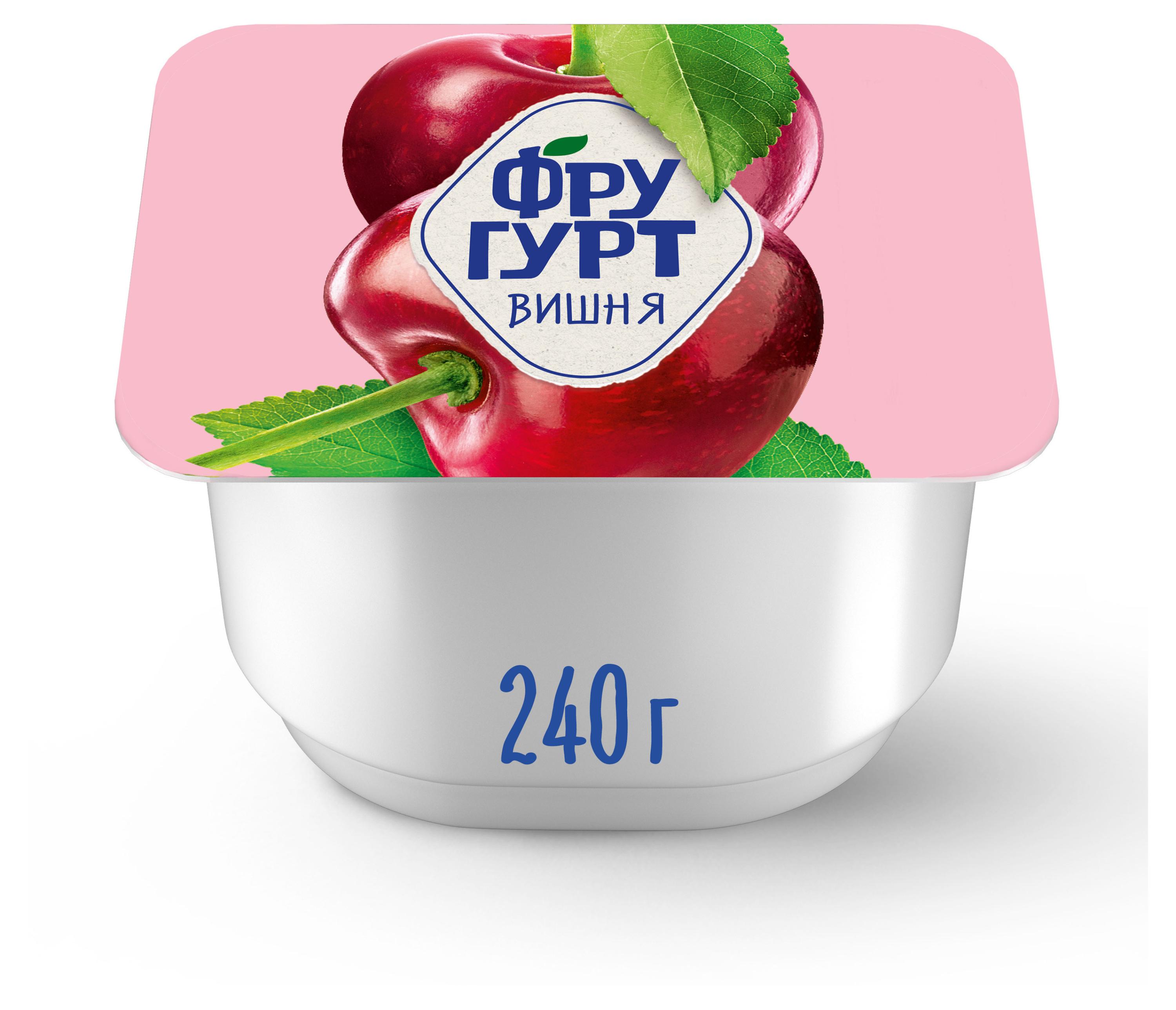 Йогурт Фругурт Большая порция вишня 2% БЗМЖ, 240 г