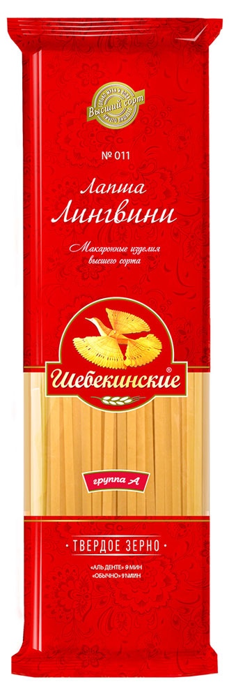 Макаронные изделия Шебекинские Лингвини лапша, 450 г