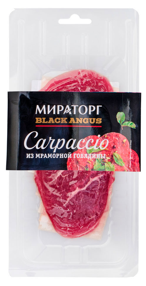 Карпаччо из мраморной говядины Мираторг Black Angus Carpaccio охлажденный, 90 г