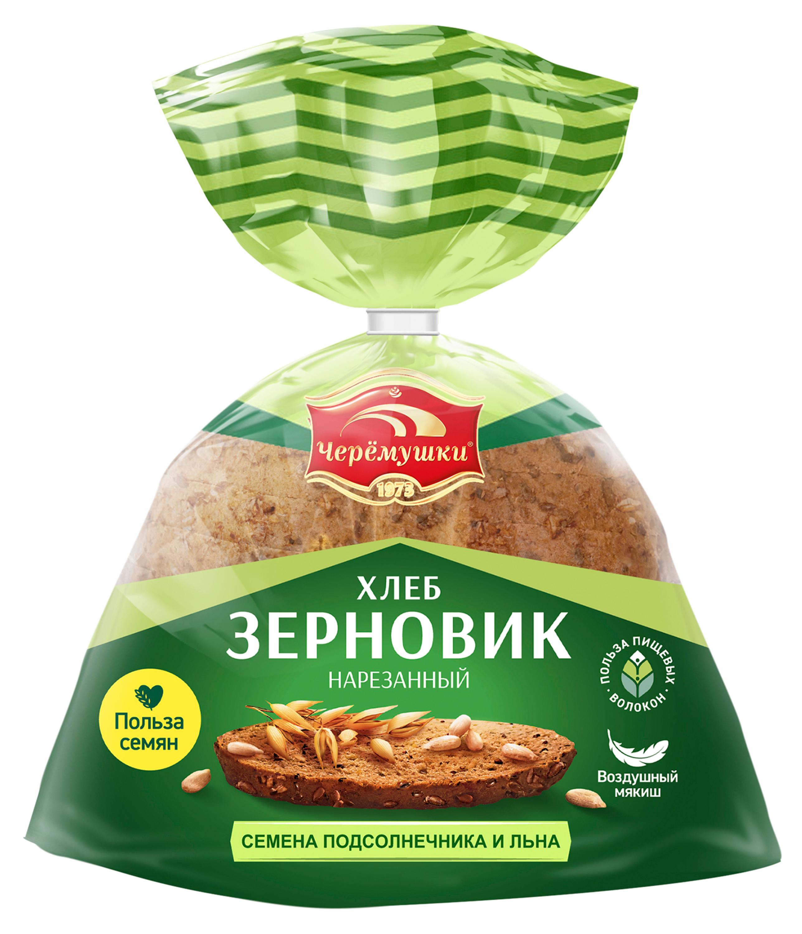 Хлеб мультизлаковый Черемушки Зерновик с семенами подсолнечника и льна нарезка, 460 г