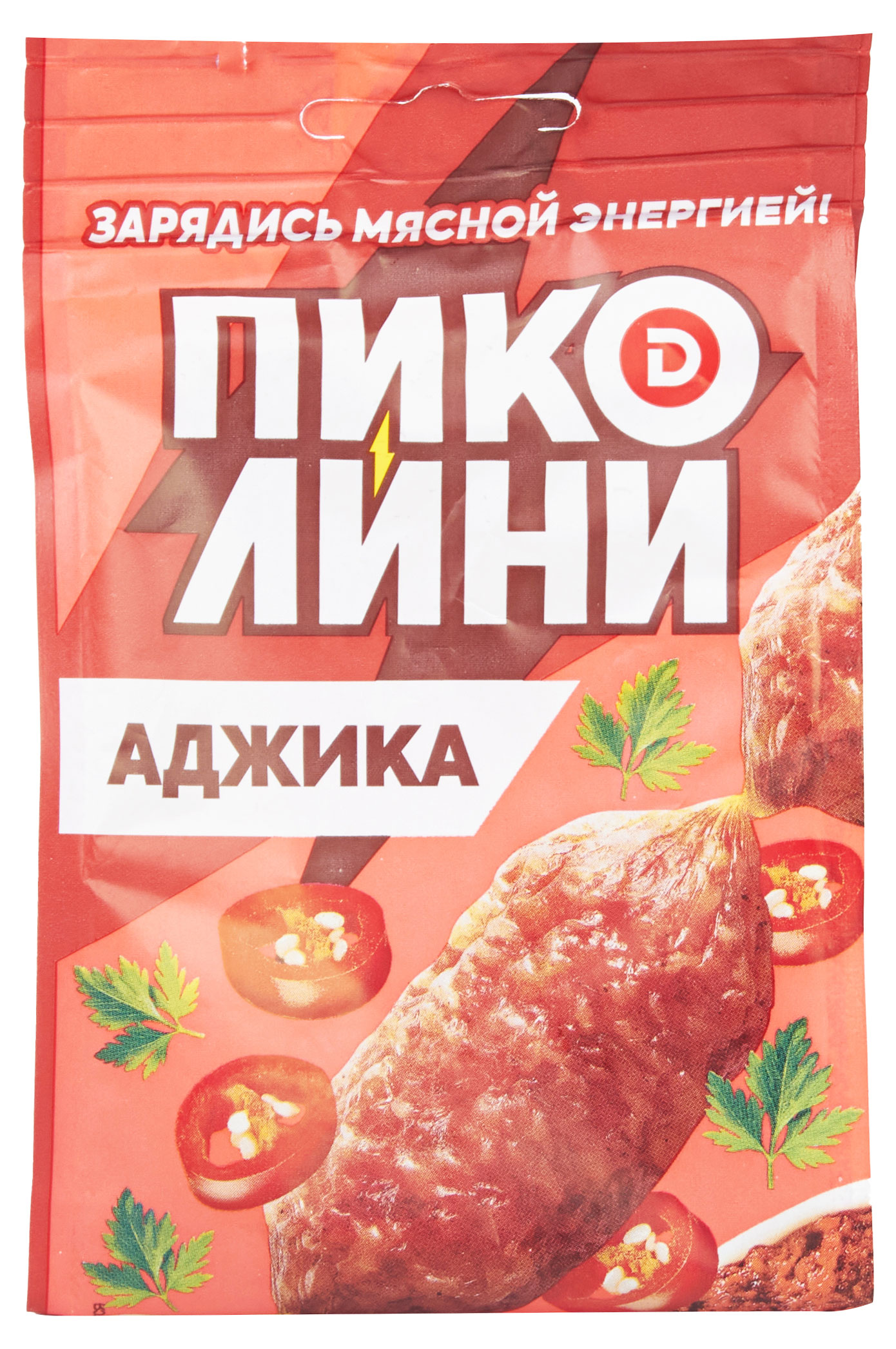 Мясные снеки Колбаски сырокопченые Дымов Пиколини аджика, 50 г