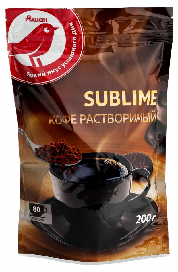 Кофе растворимый АШАН Красная птица сублимированный, 200 г
