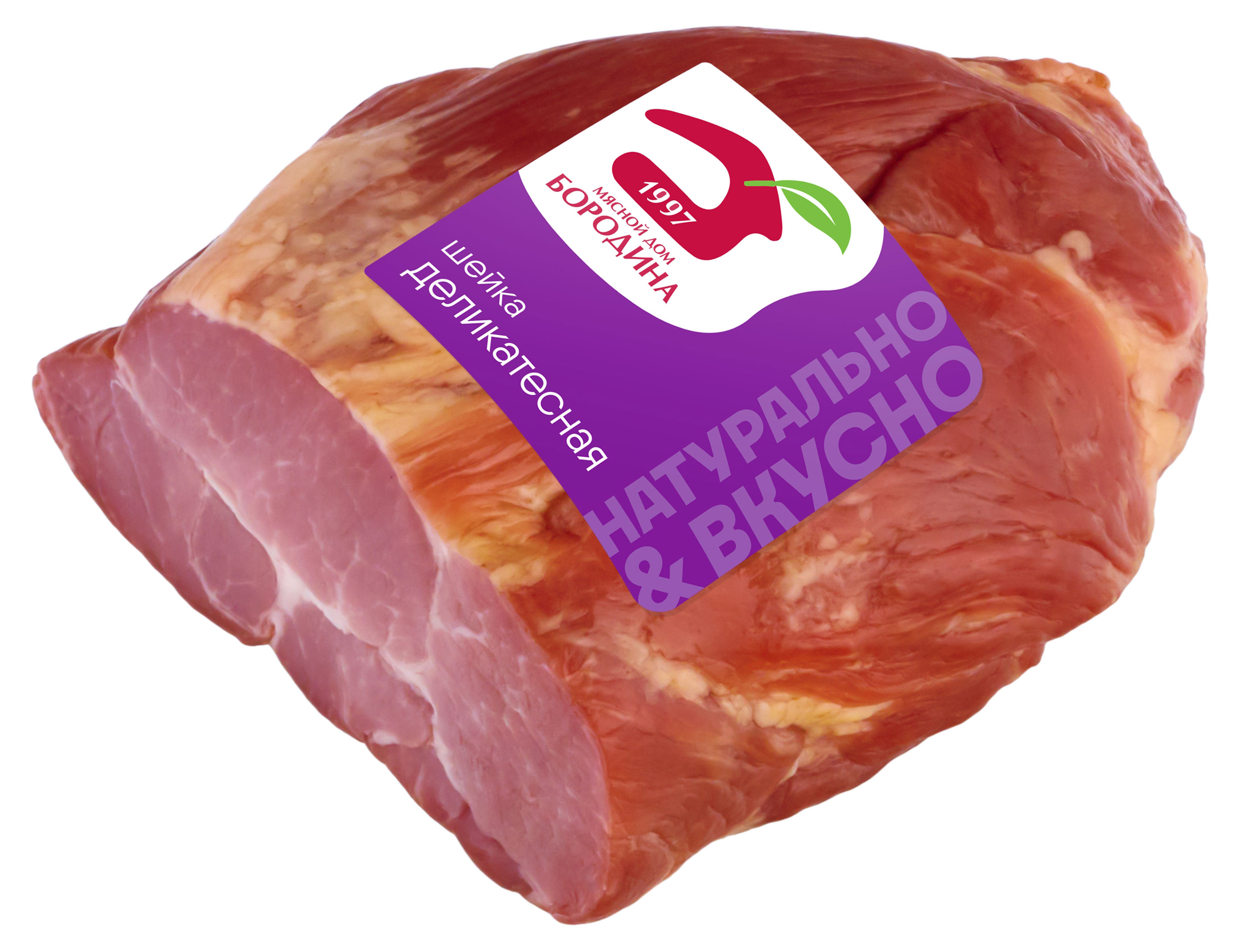 Шейка свиная сырокопченая Мясной дом Бородина Деликатесная, ~ 0,5 кг