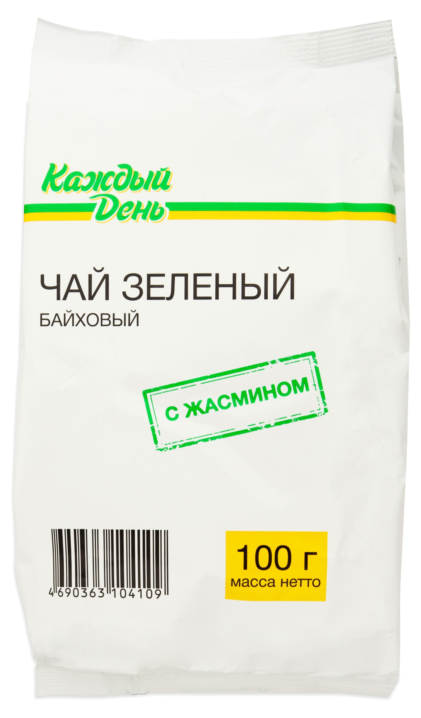 Чай зеленый Каждый день с ароматом жасмина, 100 г