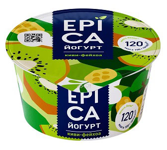 Йогурт густой ложковый EPICA с киви и фейхоа 4,8% БЗМЖ, 130 г