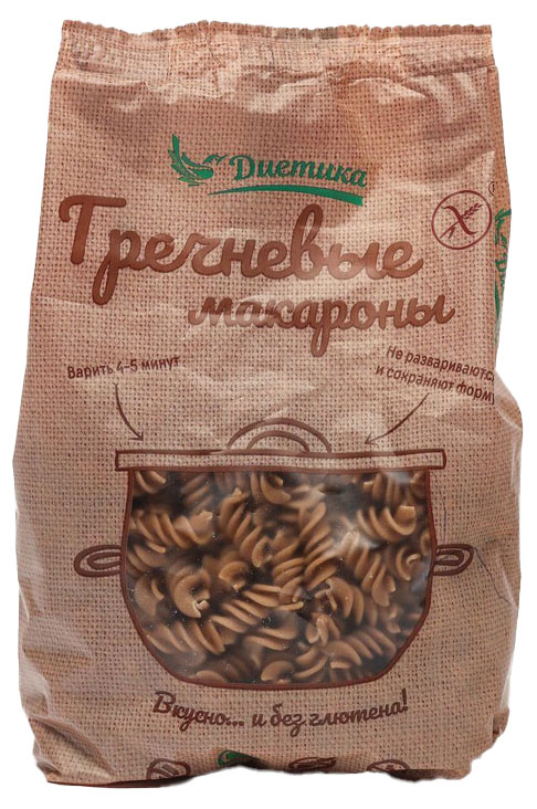 Макаронные изделия фигурные Диетика из гречневой муки Макароны, 250 г