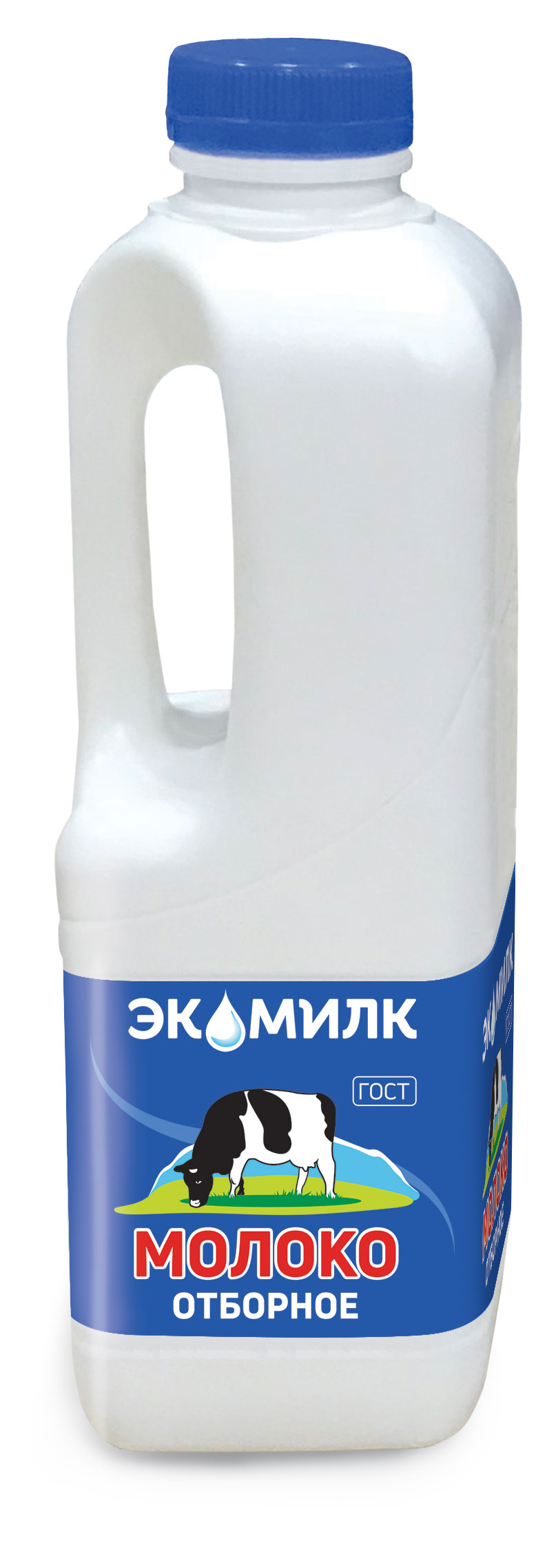 Молоко пастеризованное Экомилк цельное отборное канистра 3,4 - 4,5% БЗМЖ охлажденное, 900 мл