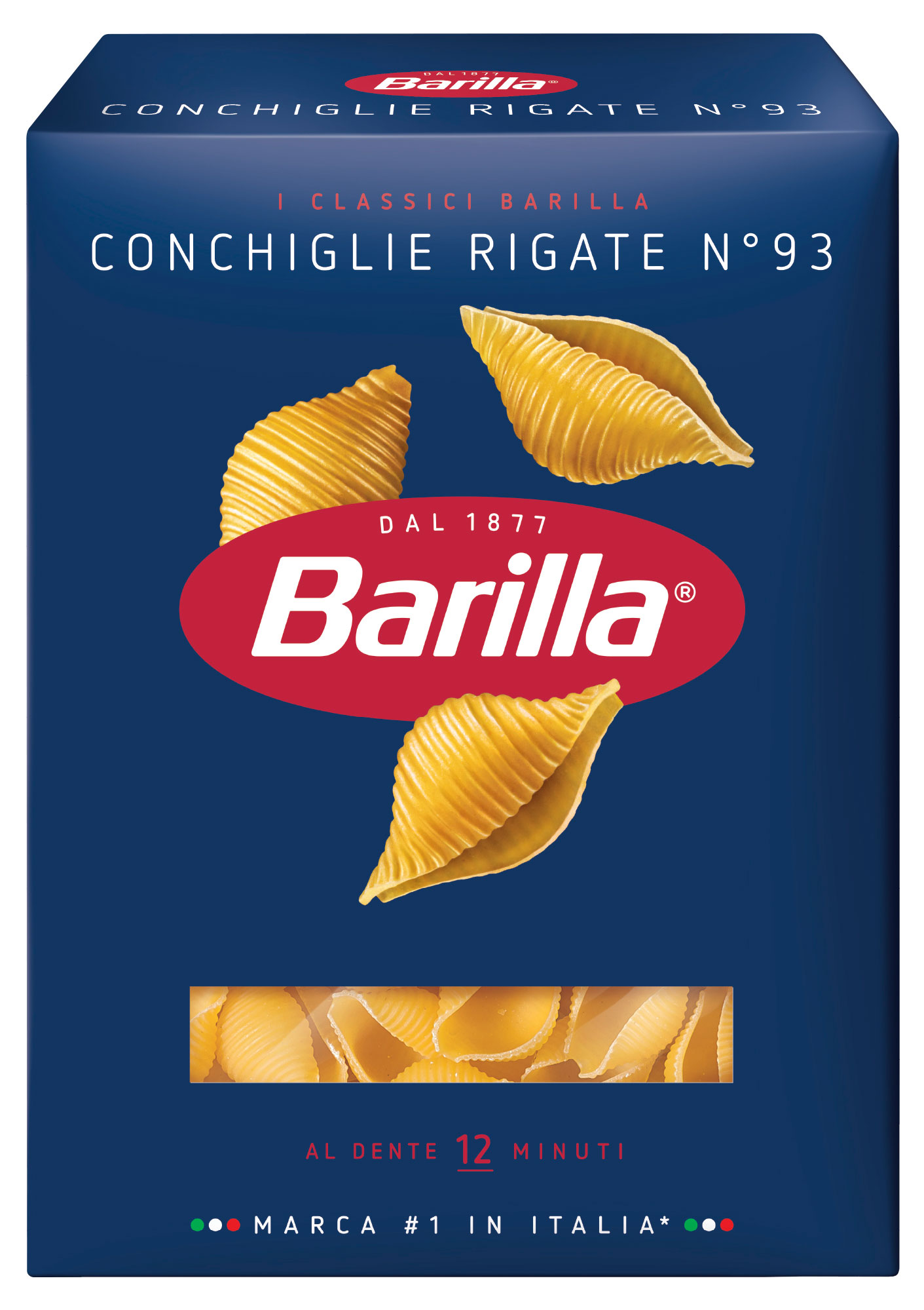 Макаронные изделия Barilla Конкилье Ригате 93 из твердых сортов пшеницы, 450 г