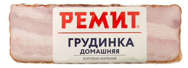 Грудинка свиная варено-копченая Ремит Домашняя, 390 г