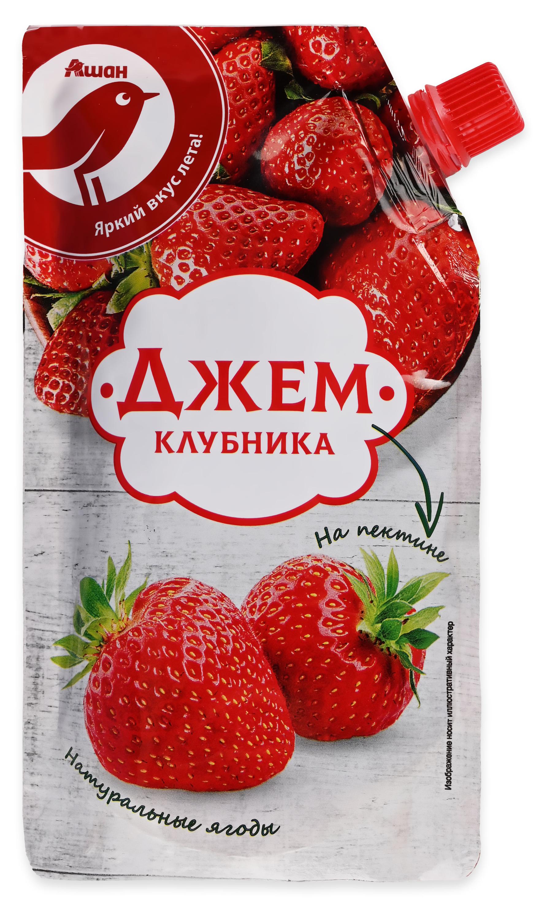 Джем АШАН Красная птица клубничный, 270 г