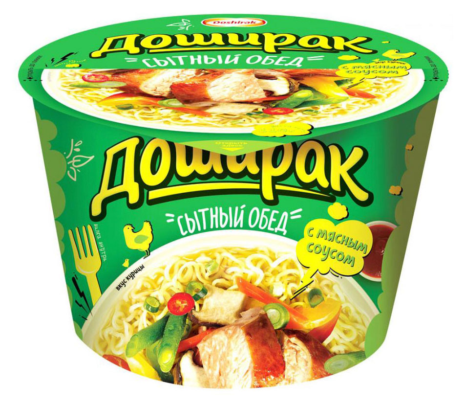 Лапша быстрого приготовления Доширак Сытный обед с куриным соусом, 110 г