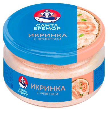 Икра мойвы Санта Бремор Икринка деликатесная с креветками, 160 г
