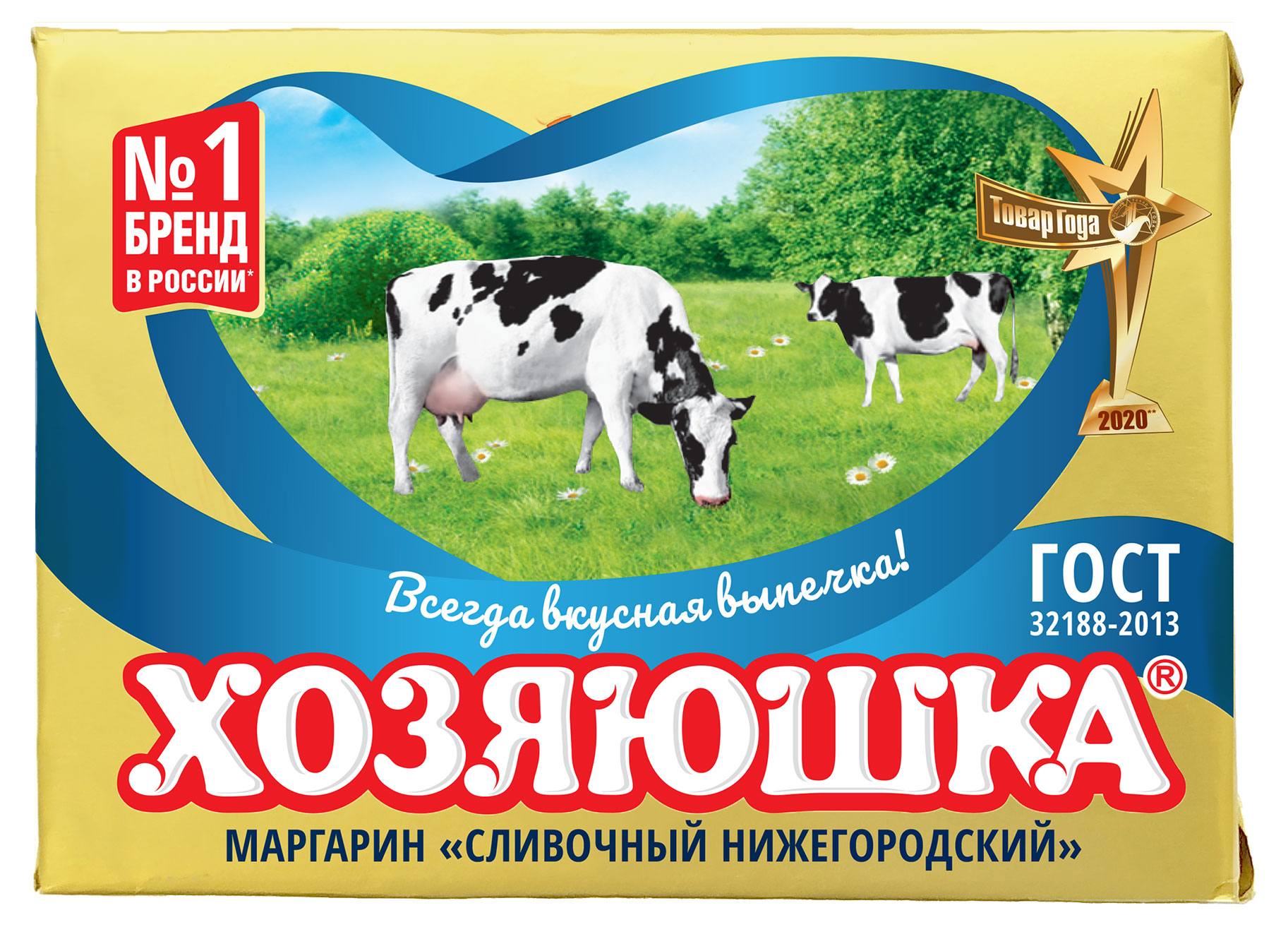Маргарин сливочный Хозяюшка Нижегородский ГОСТ 60%, 200 г