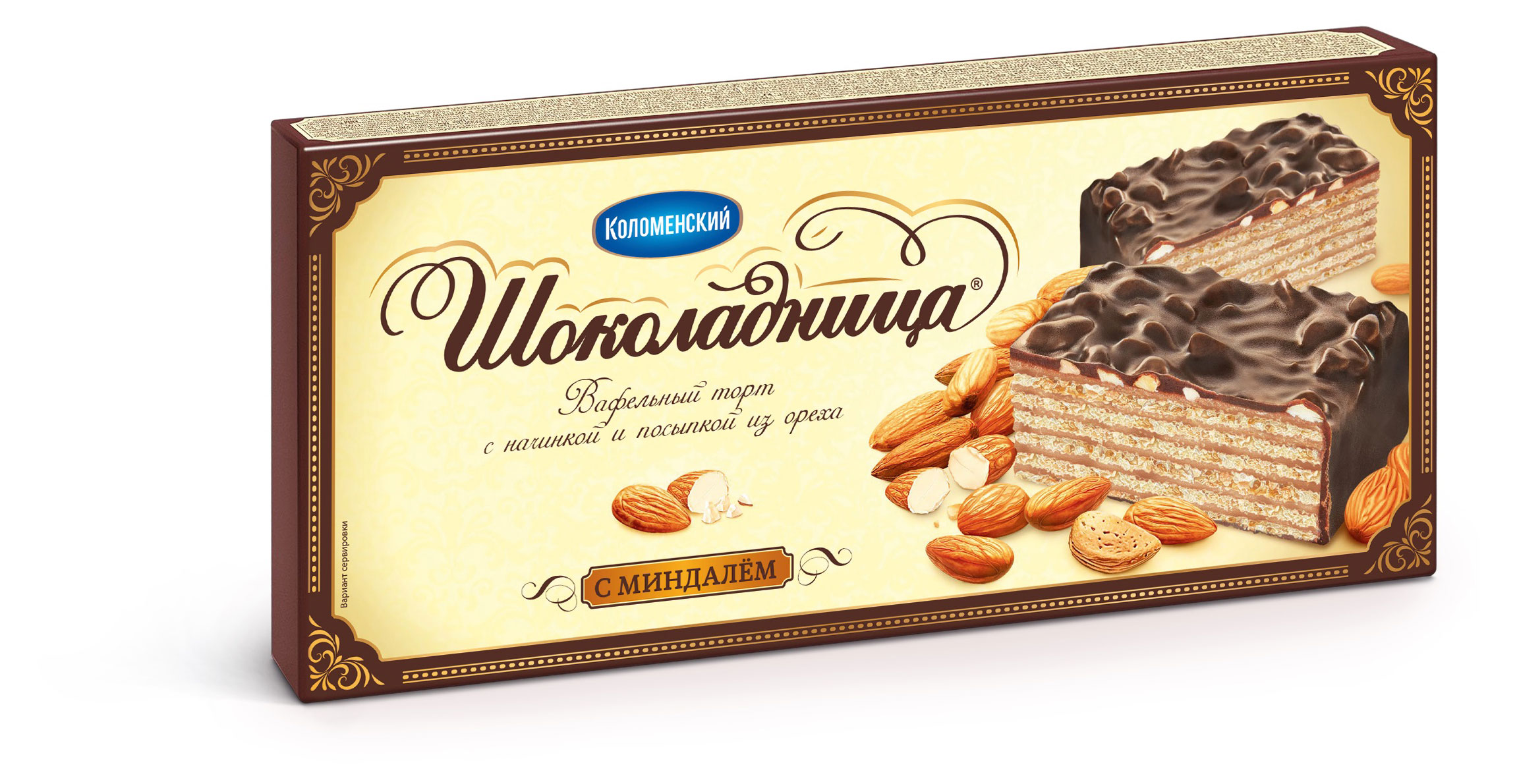 Торт вафельный Шоколадница с миндалем, 230 г