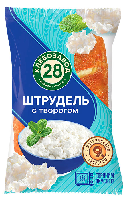 Штрудель ЗеленоградХлеб с творогом, 60 г