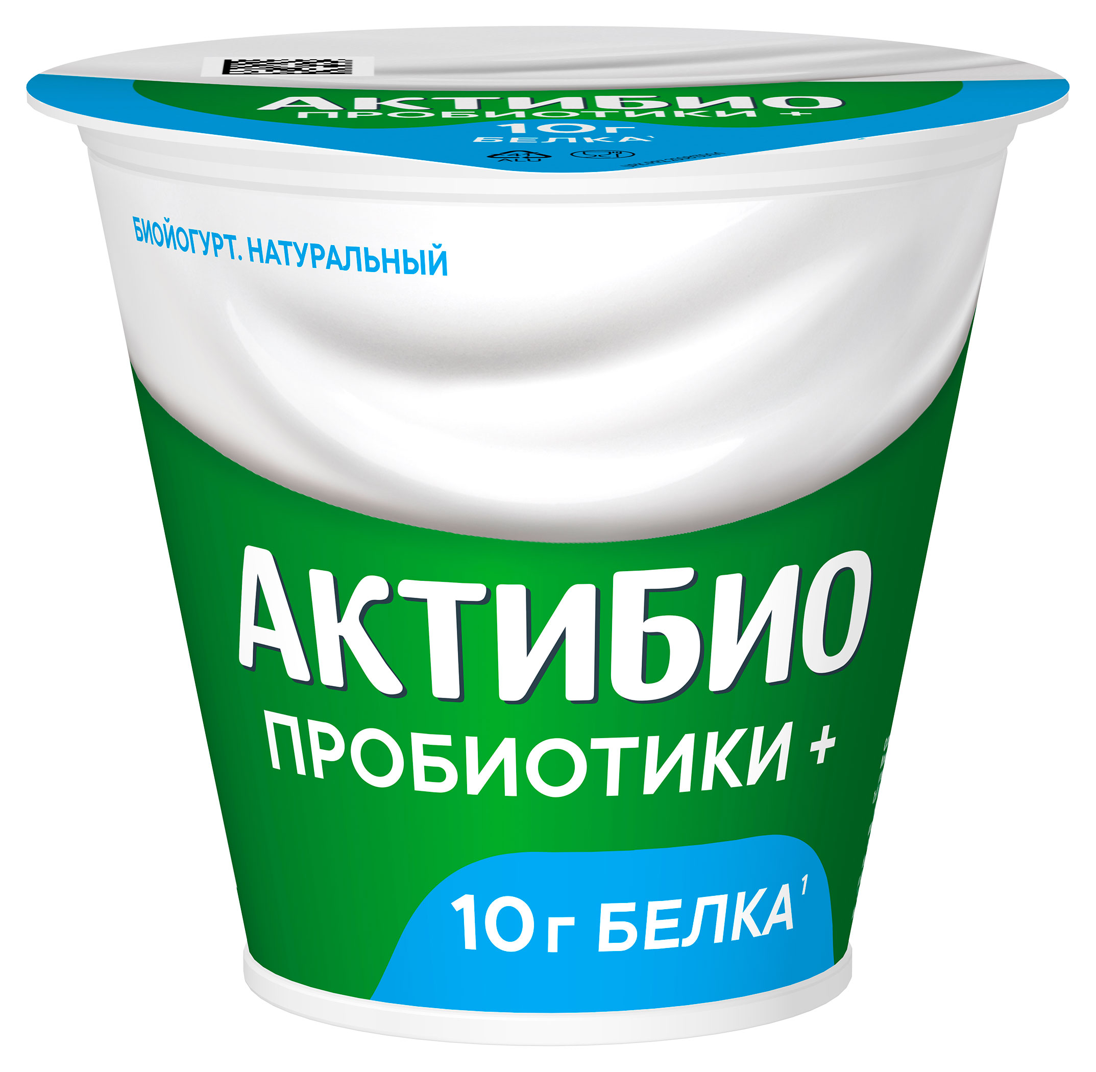 Йогурт густой ложковый АктиБио Биойогурт натуральный пробиотики 3,5% БЗМЖ 220 г