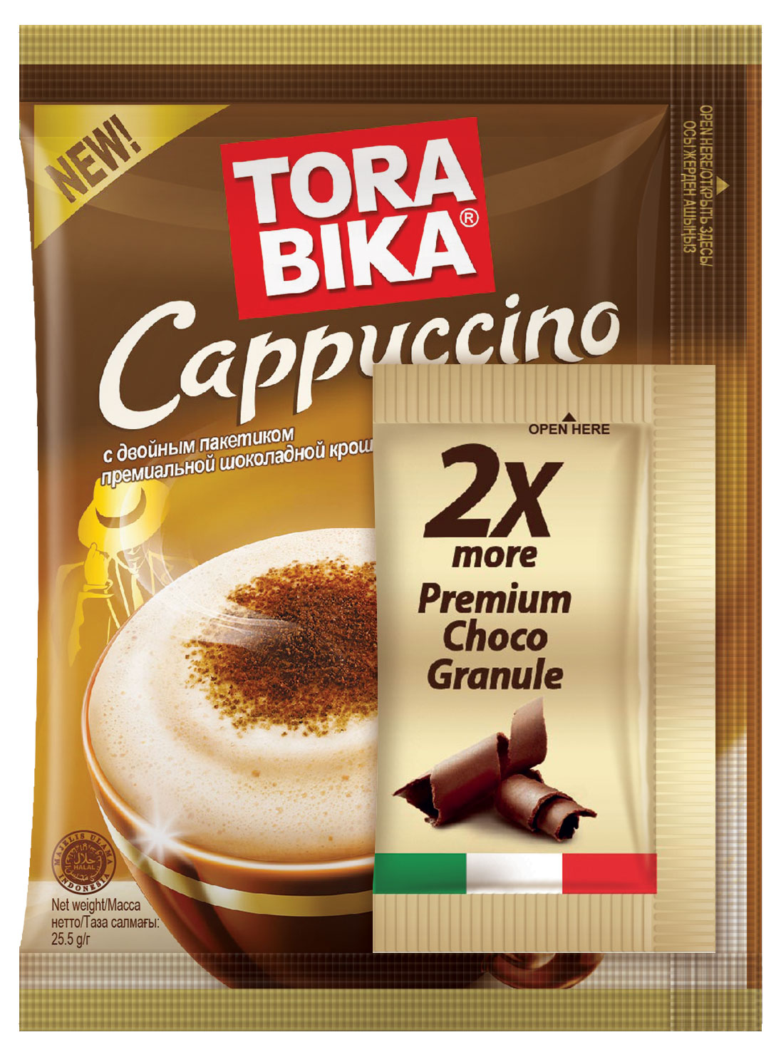 Кофейный напиток Torabika Cappuccino с двойной порцией шоколадной крошки Индонезия, 25,5 г