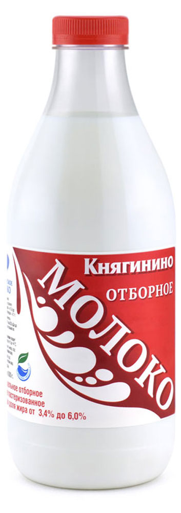 Молоко пастеризованное Княгинино отборное цельное 3,4% - 6% БЗМЖ охлажденное, 930 г