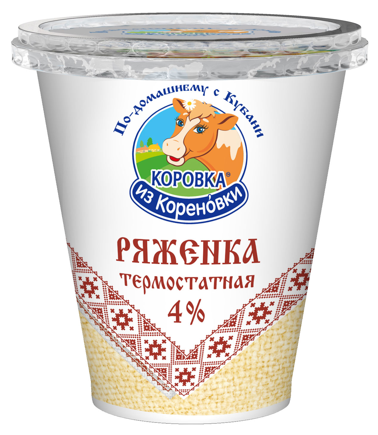 Напиток кисломолочный Ряженка Коровка из Кореновки термостатная БЗМЖ, 300 г