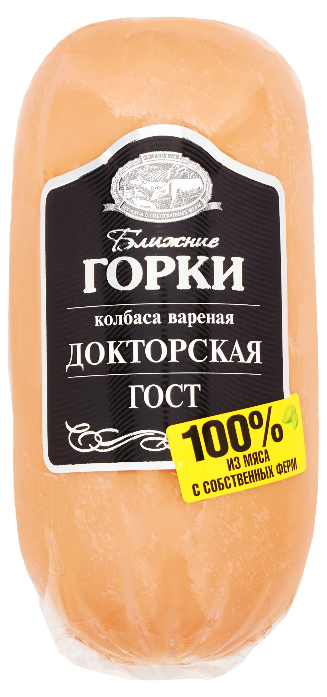 Колбаса вареная Ближние горки Докторская из свинины и говядины ГОСТ, 400 г