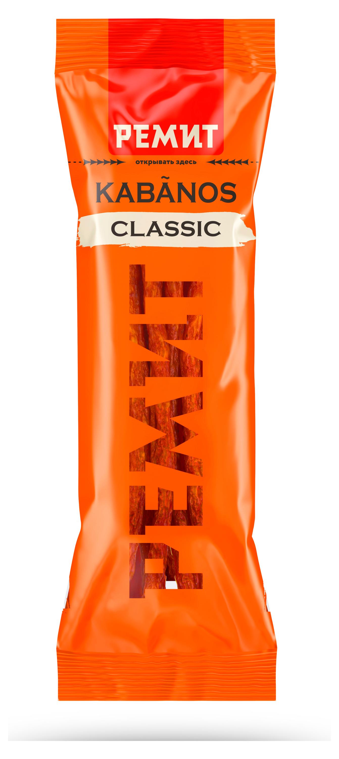Мясные снеки Колбаски сырокопченые Ремит KABANOS CLASSIC, 70 г