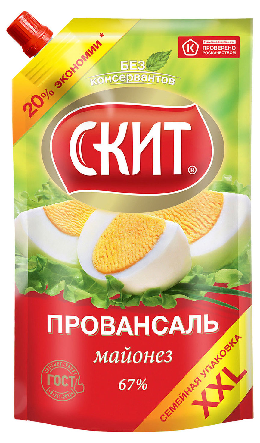 Майонез Скит Провансаль ГОСТ 67% охлажденный, 675 мл