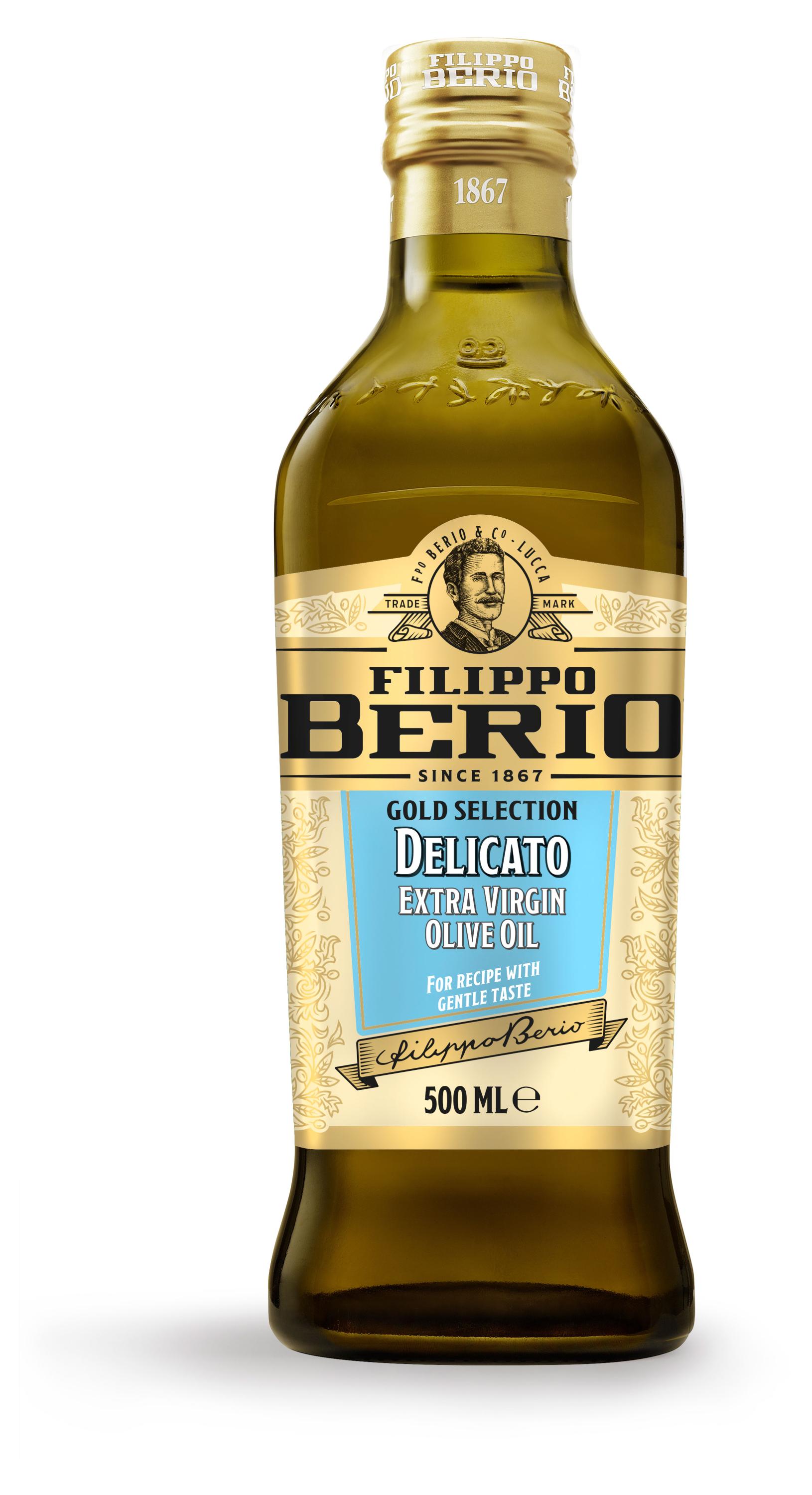 Масло оливковое Filippo Berio Delicato Extra Virgin нерафинированное Италия, 500 мл