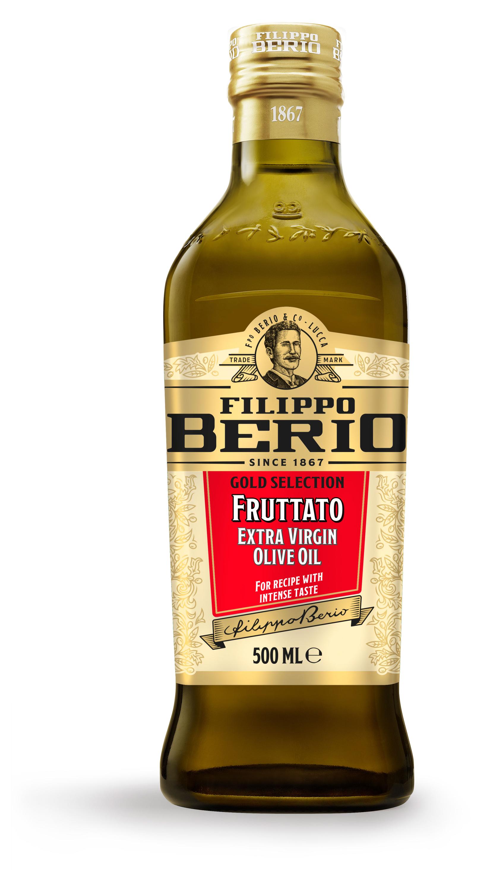 Масло оливковое Filippo Berio Extra Virgin Fruttato нерафинированное Италия, 500 мл