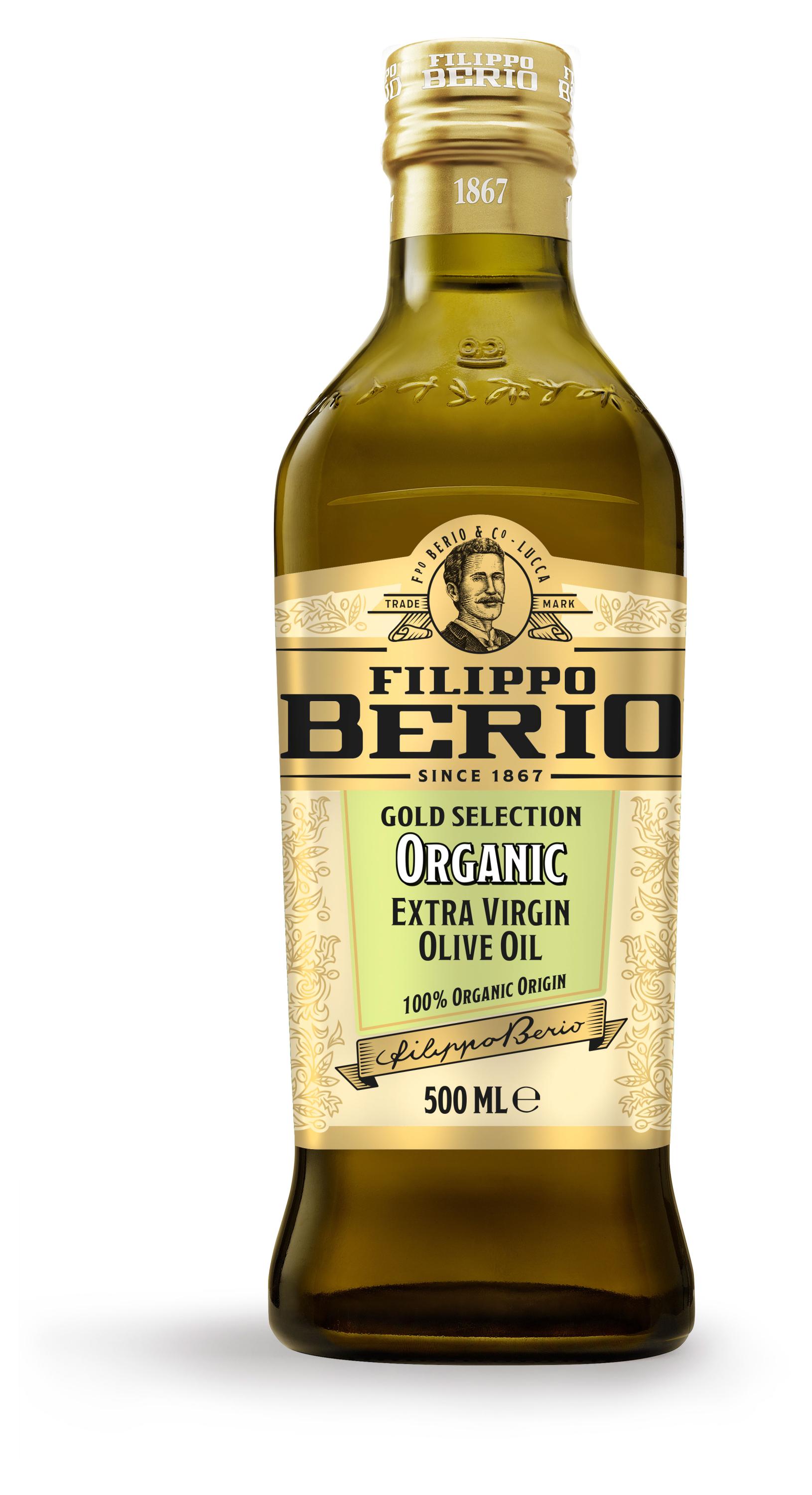 Масло оливковое Filippo Berio Extra Virgin Organic нерафинированное Италия, 500 мл