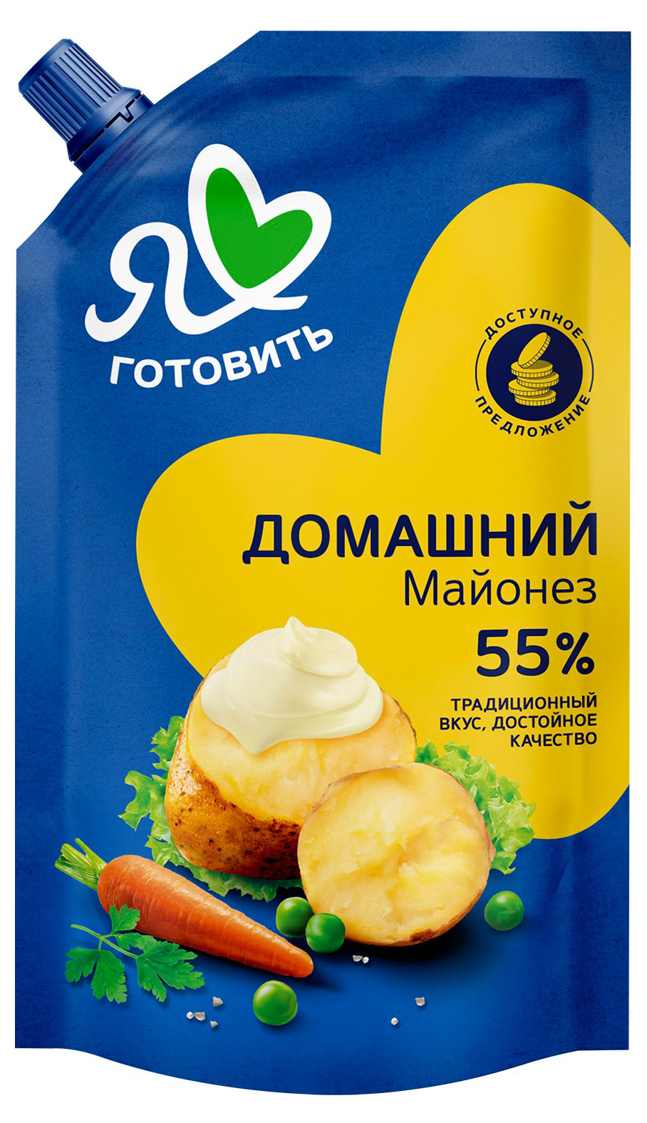 Майонез Я люблю готовить Домашний 55% охлажденный, 600 мл