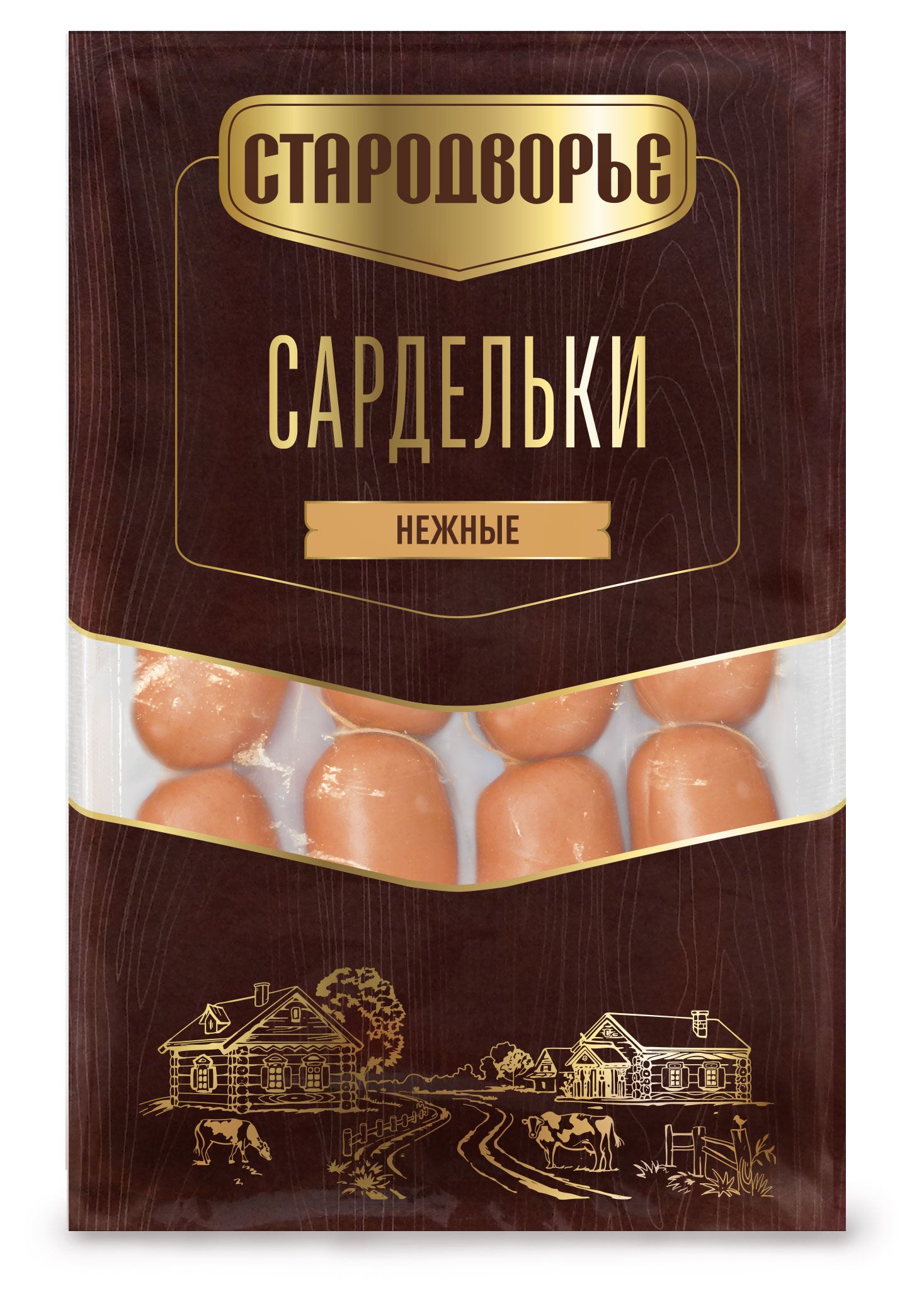 Сардельки вареные Стародворье Нежные с добавлением куриного филе без сои, ~ 1,4 кг