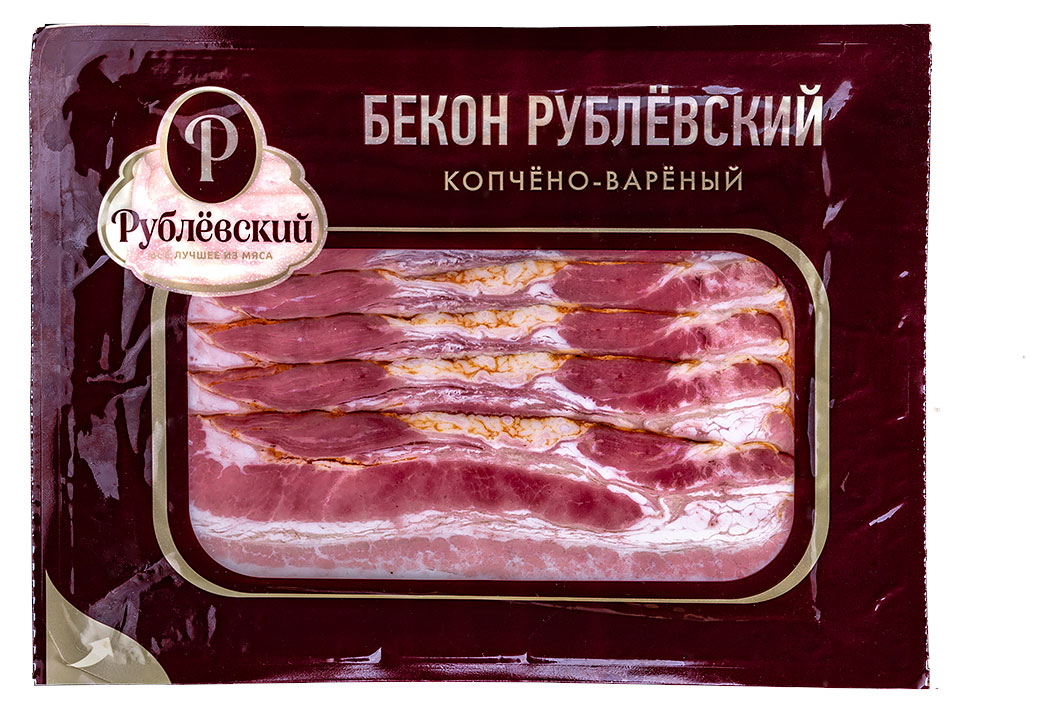 Бекон копчено-вареный Рублёвский нарезка, 150 г