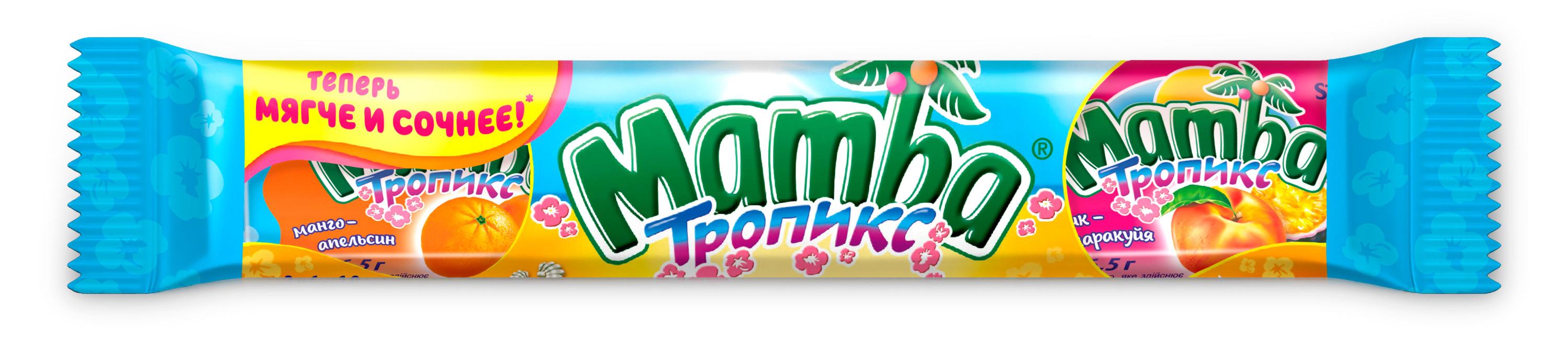 Конфеты жевательные Mamba Тропикс Германия, 79,5 г