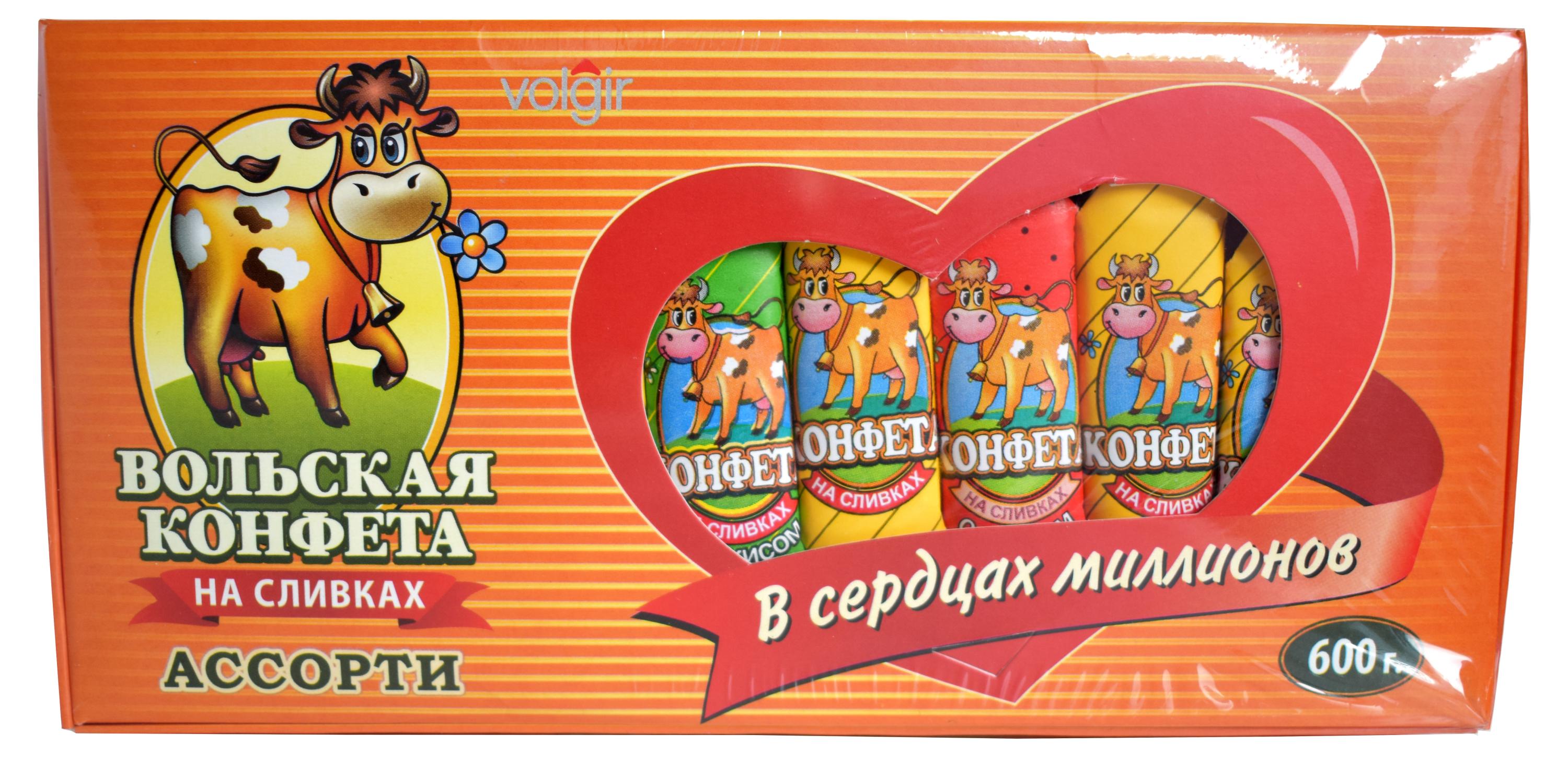 Конфеты Вольская конфета Cream Fudge конфета на сливках ассорти, 600 г