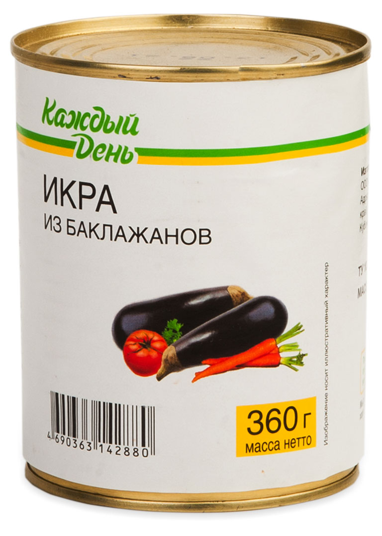 Икра Каждый день из баклажанов, 360 г