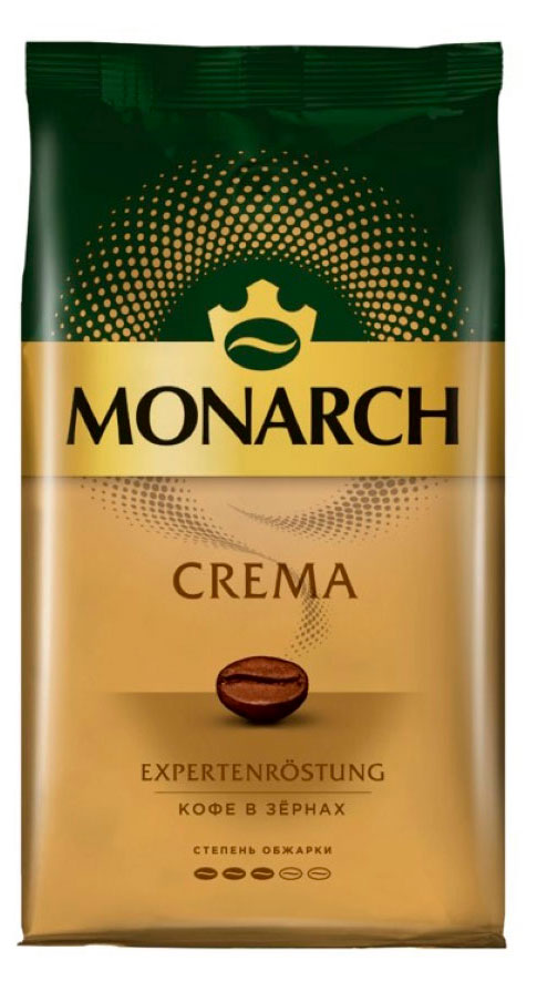 Кофе в зернах MONARCH Сrema жареный, 1 кг